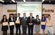 From left: Ms WONG Wai-yin, Mr Mozar TSANG, Mr MAN Hay, Mr Douglas SO, Dr PANG King-chee, MH, Miss WONG Yuet-wah, Miss LI Yiran and Miss YIU Kit-ki