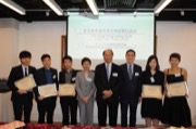 From left: Mr CHAN Ting-yuen, Mr CHENG Chi-yuen, Mr Angus LEE, Miss WONG Yuet-wah, Dr PANG King-chee, MH, Mr Douglas SO, Miss Lilly WU and Miss YIU Wing-chi